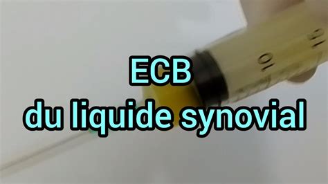 Examen Cytobacteriologique Du Liquide Synovial Liquide Articulaire