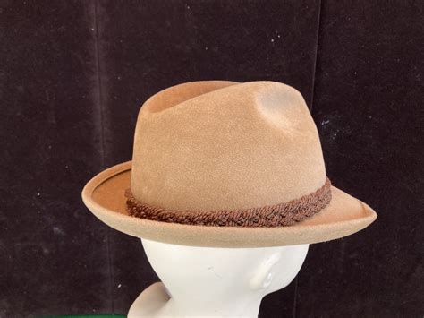 Vintage Stetson Light Brown Fedora Hat Size 7
