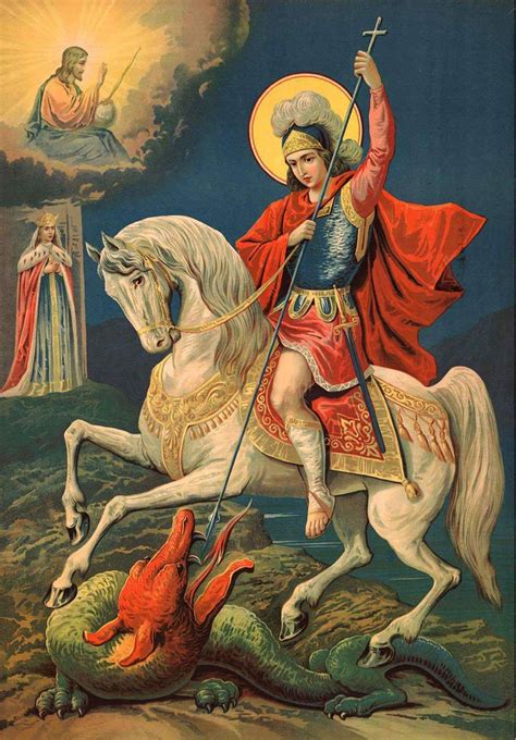 Catholic Saints Catholic Art Religious Art George Dragon Saint