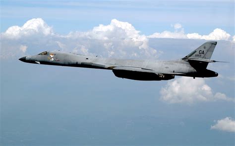 A United States Air Force Usaf B 1b Lancer Bomber From The 116th Bomb