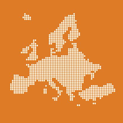 Découvrez notre portail orange et ses contenus. Europa Karte Gemacht Aus Punkte Auf Orange Hintergrund ...