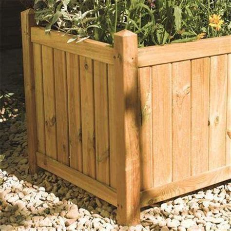 Rowlinson Rectangular Wooden Planter Garden Shop Online