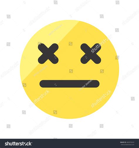 Vektor Stok Dead Smiley Emoji Icon Tanpa Royalti 469076543 Shutterstock