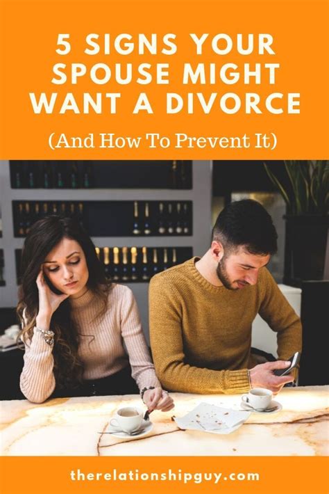 Marriage In Trouble 5 Signs Your Spouse Might Want A Divorce Divorce Troubled Marriage Best