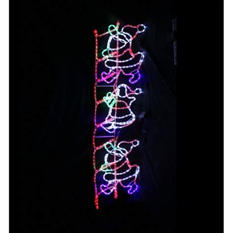 150cm38cm Animated Santa Climbing Ladder Christmas Motif Rope Lights