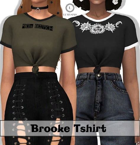 Lumysims Brooke T Shirt • Sims 4 Downloads Geek Clothes Sims 4 Mods