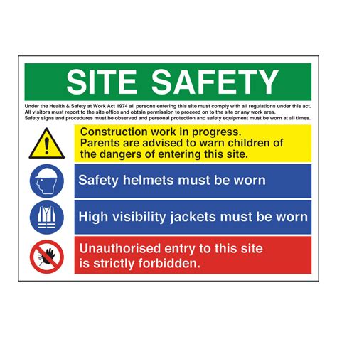 Site Safety Multipurpose Safety Sign From Bigdug Premises Cleaning