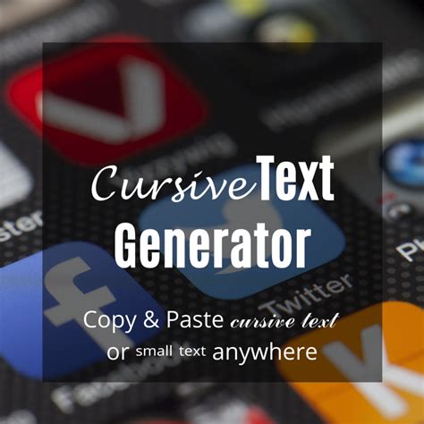 Cursive Text Generator 𝒲𝓇𝒾𝓉ℯ 𝒾𝓃 𝒸𝓊𝓇𝓈𝒾𝓋ℯ 𝓉ℯ𝓍𝓉