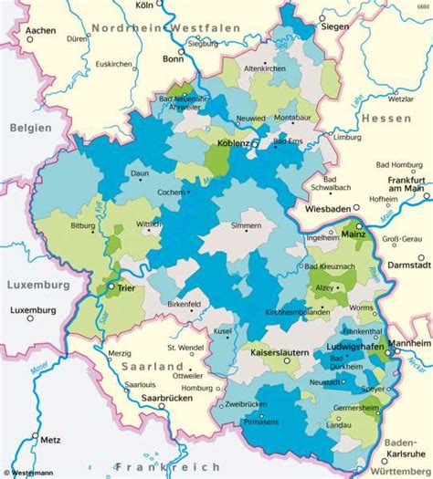 Diercke Weltatlas Kartenansicht Rheinland Pfalz Ältere