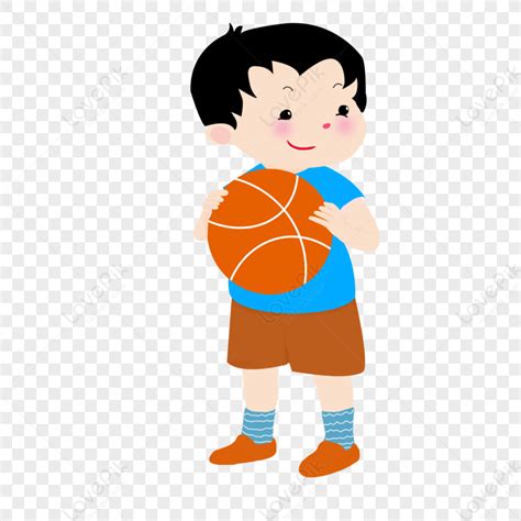 Boy Holding A Ball Clipart Image