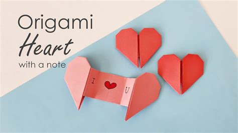Origami Heart With Message Origami Hearts Paper Heart Valentine