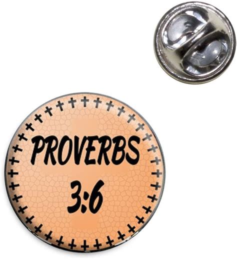 Bible Verse Proverbs 3 6 Lapel Hat Tie Pin Tack Clothing