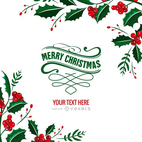 Mistletoe Christmas Card Maker Vector Download