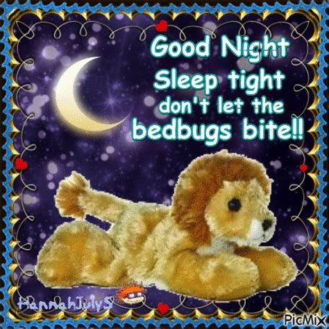 Good Night Sleep Tight Dont Let The Bedbugs Bite Free Animated