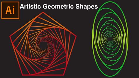 Artistic Geometric Shapes Illustrator Tutorial Youtube