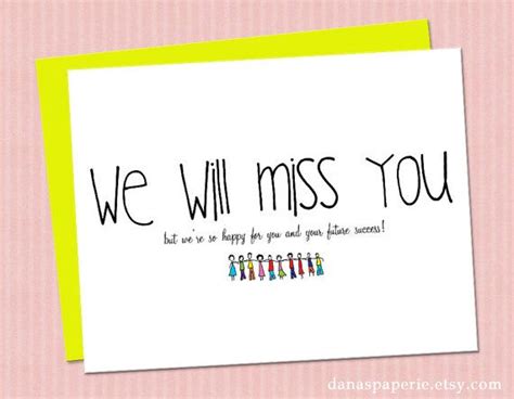 Instant Print We Will Miss You Card Cute Miss You Card Miss Friends