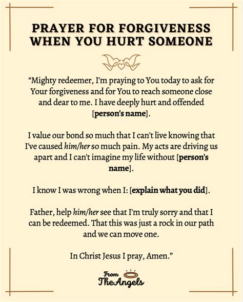 5 Prayers For Forgiveness For Hurting Someone