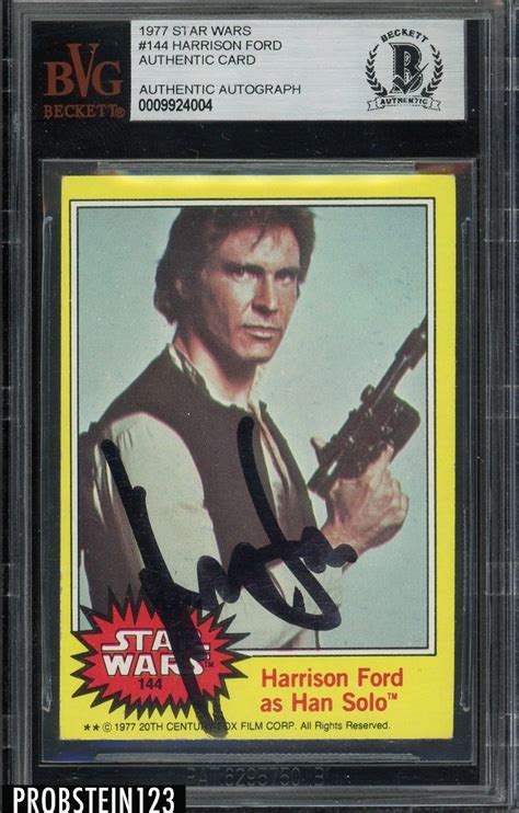 Topps Star Wars Han Solo Harrison Ford Come Psa F X