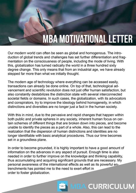 A motivational letter is a document required to apply for an opportunity such as a scholarship, internship, job or for admission to a university. http://www.mbacurriculum.net/simple-plan-to-create-mba ...