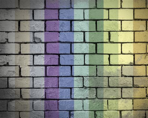 Download Wallpaper 1280x1024 Wall Bricks Rainbow Standard 54 Hd