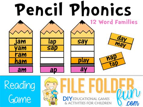 Kindergarten Phonics Game Level 1 File Folder Fun