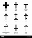 Christian cross variants. The nine most important main religious ...