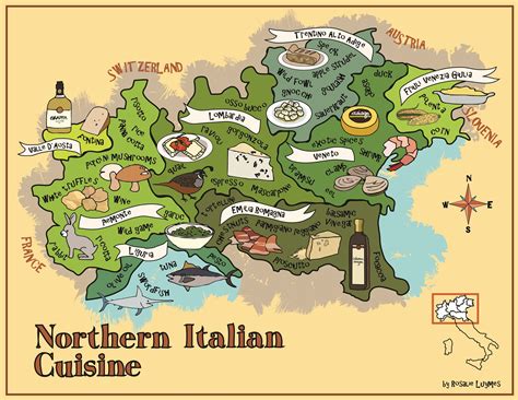 Italy Food Map A Taste Of Italy On Behance