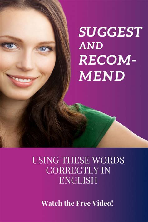 Using Verbs Like Suggest And Recommend Learn English English