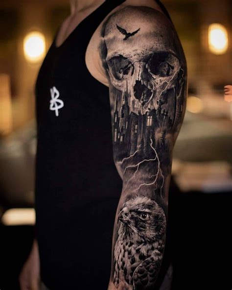 By Yomico Moreno Skull Sleeve Tattoos Best Sleeve Tattoos Tattoos