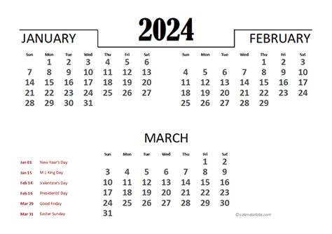 2024 Excel Quarterly Calendar Template Free Printable Templates