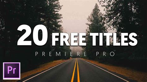 20 Free Titles Clean Premiere Pro Template Mogrt Trends Logo