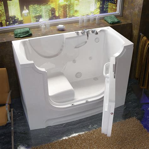 Venzi 30x60 Right Drain White Whirlpool Jetted Wheelchair Accessible