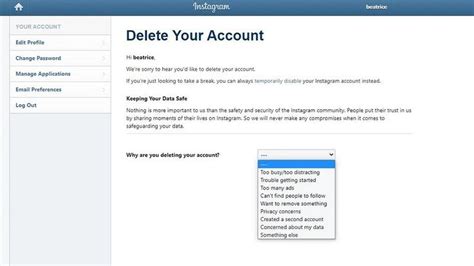 Your account is already deleted. How to delete your Instagram Account: link | permanently
