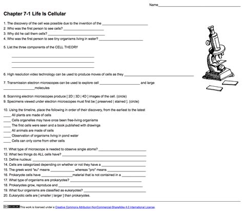 Start studying biology 7.1 life is cellular worksheet. Life is Cellular Worksheet for 7th - 9th Grade | Lesson Planet