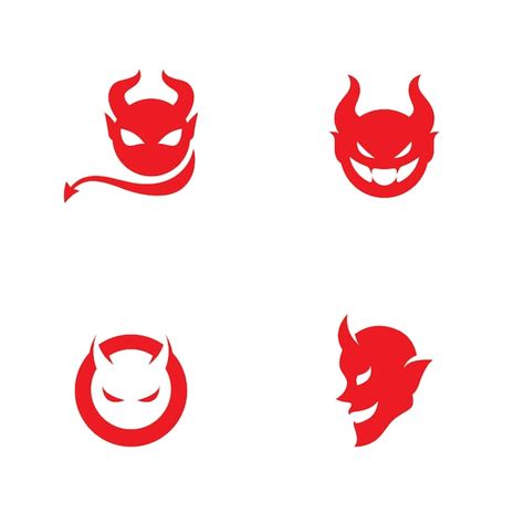 Premium Vector Red Devil Logo Vector Icon Template