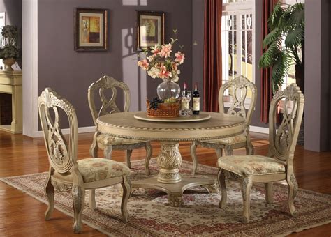 Classic Chairs As Antique Dining Room Furniture On Attractive Carpet