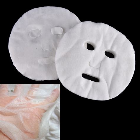 New 100pcs Disposable Facial Mask Pure Cotton Paper Facemask Sheet Diy