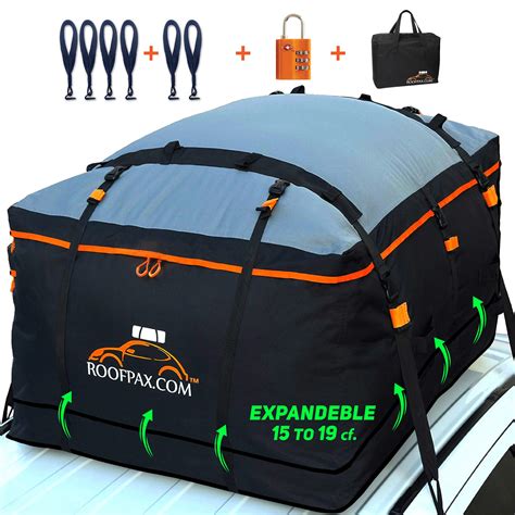 Buy RoofPax Expandable Cft Waterproof Rooftop Cargo Carrier Bag Double Zippers
