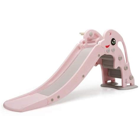 Costway 6 Ft Pink 3 In 1 Climber Slide Play Set Ty327763pi The Home