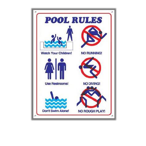 In The Swim Pool Rules Icon Sign Pool Safety Supplies Pool Supplies