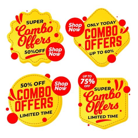 Premium Vector Combo Offers Label Collection