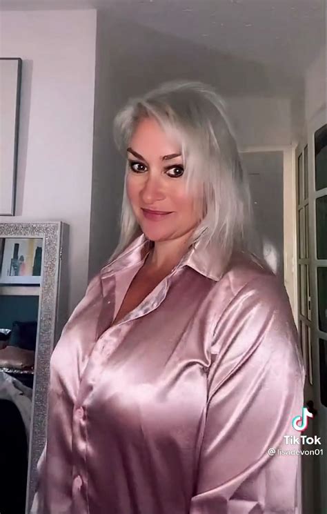 Silver Grey Hair Gray Hair Satin Lingerie Satin Blouses Big Tits