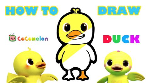 How To Draw Cocomelon Five Little Ducks And Coloring For Kids Youtube
