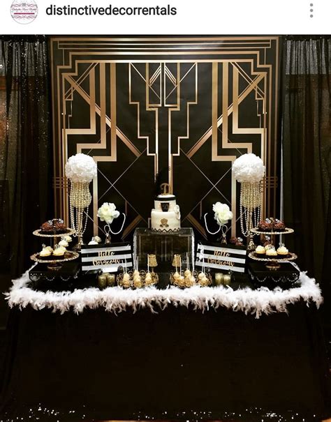 Gatsby Theme Th Birthday Party Dessert Table And Decor Gatsby Birthday Party Gatsby