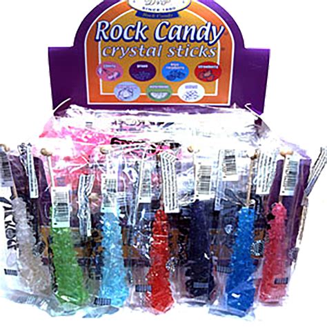 Rock Candy Asst Flavour Wrapped Sticks 60ct