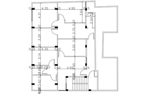 2 Bhk Apartment Plan Free Download Dwg File Cadbull