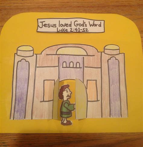 The Boy Jesus Visits The Temple Paper Craft Sundayschoolist