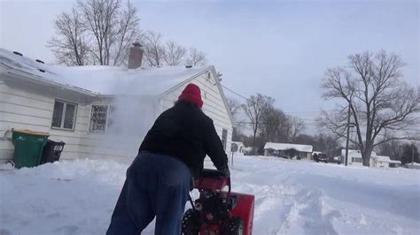 Snow Blowing The Driveway Youtube