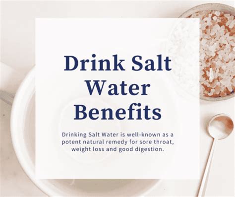 11 Tremendous Health Benefits Of Salt Water My Health Only