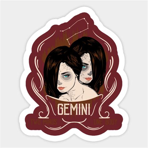 Zodiac Signs Gemini The Twins Gemini Zodiac Sign Sticker Teepublic